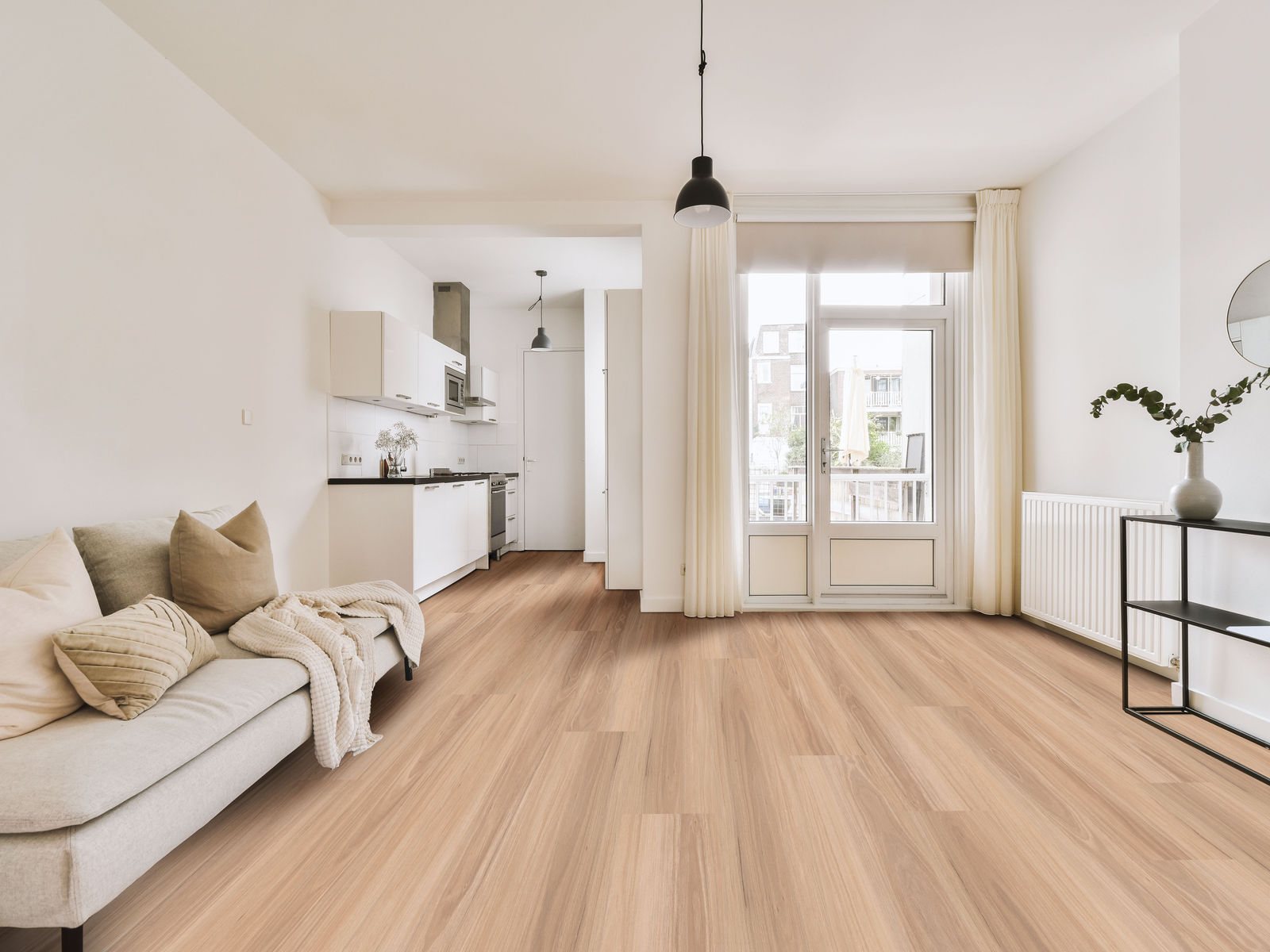 Calm Collection vinyl flooring in a contemporary living space