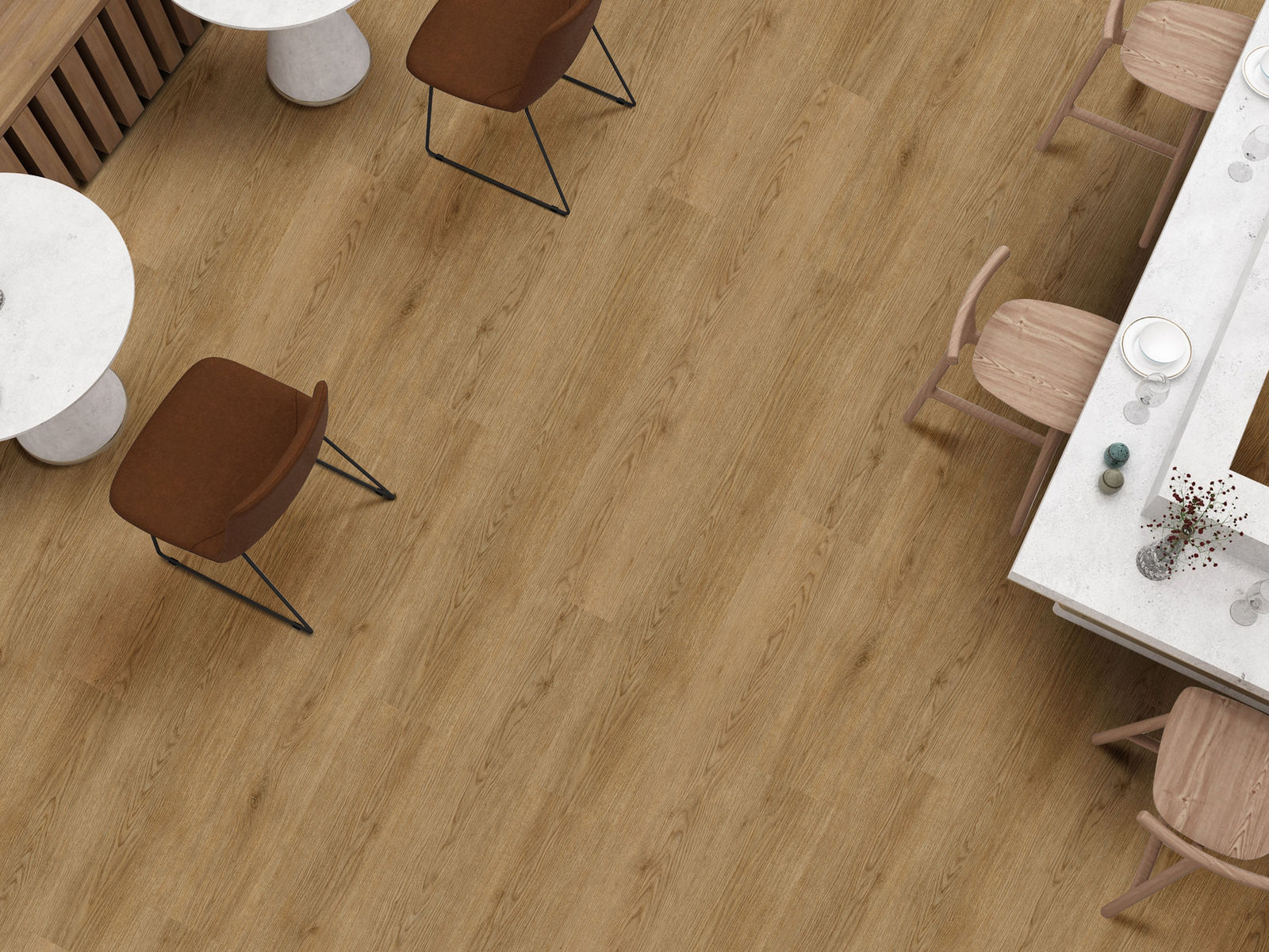 Horizon Luxury & Quality vinyl planks in a dining interior